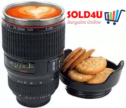 Camera Lens Cup Style EF 24-105 Coffee Tea Travel Mug Stainless Steel Lens Shaped Coffee Cup