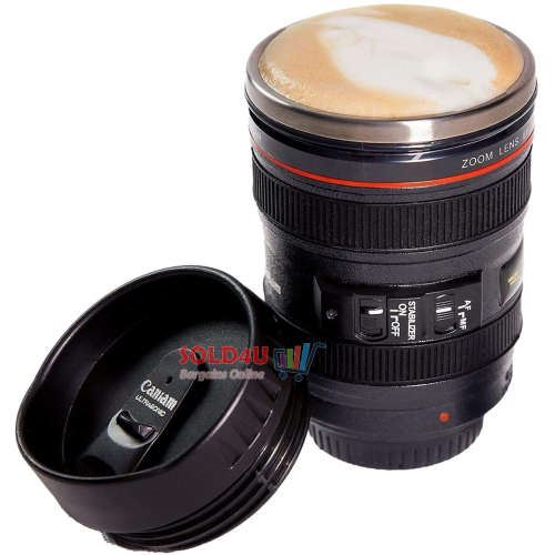Camera Lens Cup Style EF 24-105 Coffee Tea Travel Mug Stainless Steel Lens Shaped Coffee Cup