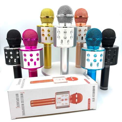 Wireless Bluetooth BT Karaoke Microphone USB Speaker Condenser Handheld Microphone