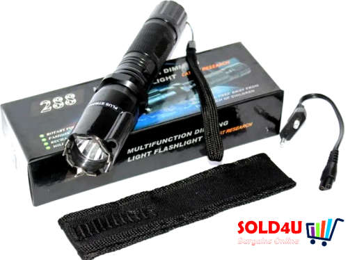 288 Multi-function Flashlight Strong Light 3 in 1 Flashlight Torch Stun Gun with red laser pointer