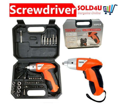 45 Pieces Cordless Mini electric screwdriver Rechargeable Smart Cordless Screw driver Set