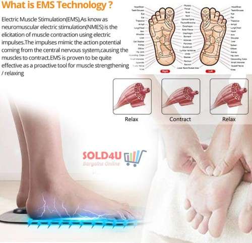 EMS Electrical Muscle Stimulation Foot Massager Pad Muscle Stimulator