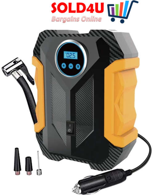 Digital Air Compressor Car Automatic Pump Portable Tire Inflator With LED Light DC 12V