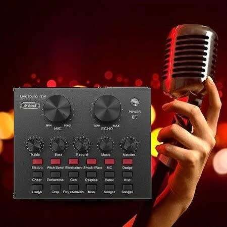 Live Sound Card - Built in Live Sound Effects - Light up the Live Broadcast