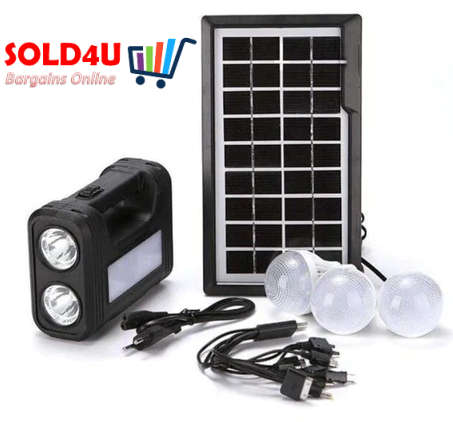GDPLUS Solar Generator Digital Lighting Kit - Includes Solar Panel & 3 Lights