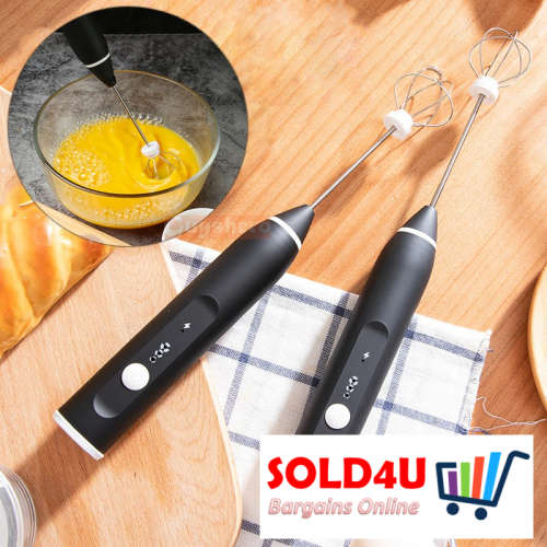 USB rechargeable Milk Frother and egg beater Drink Foam Maker 3-Speed