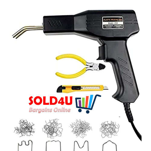 Plastic Welding Gun H50 Bumper Repair Kit Bodywork Fender Includes 200 Staples, Cutter, Knife & Case