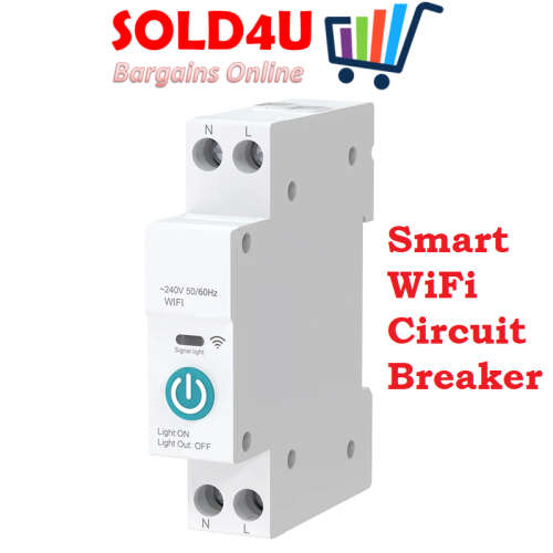 Wireless WiFi Smart Circuit Breaker - Control your devices Geyser with a smartphone app Tuya