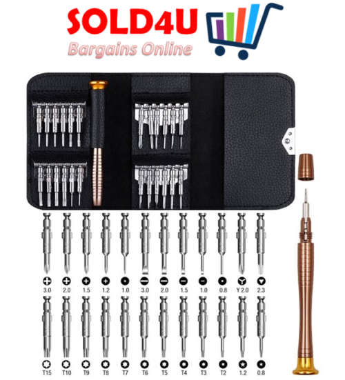 25 in 1 Precision Screw driver Set in wallet type Pouch