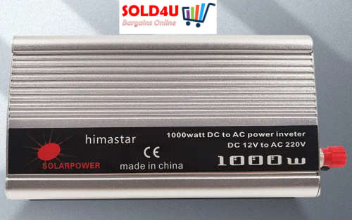 1000 Watts 12v DC to 220v AC Inverter  - 1000W Peak Power 12V Inverter