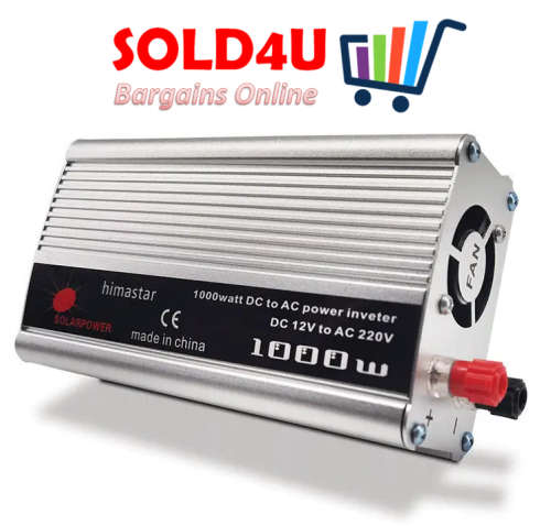 1000 Watts 12v DC to 220v AC Inverter  - 1000W Peak Power 12V Inverter