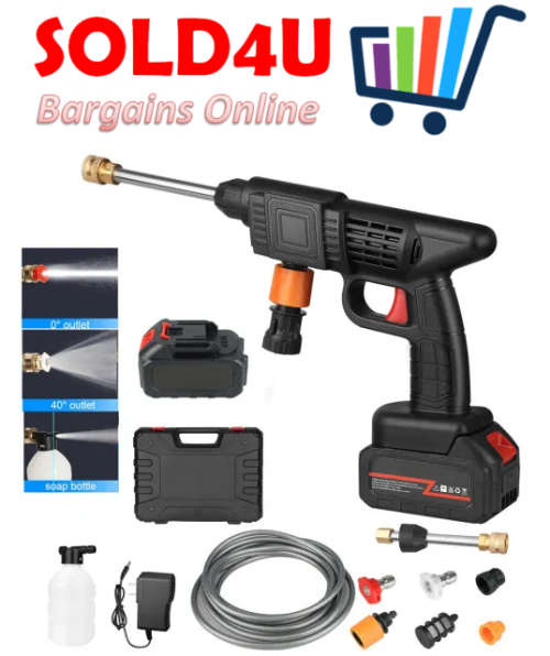 Automatic Portable Foam Water Gun Powerful High Voltage 24V Lithium Wireless Car Wash