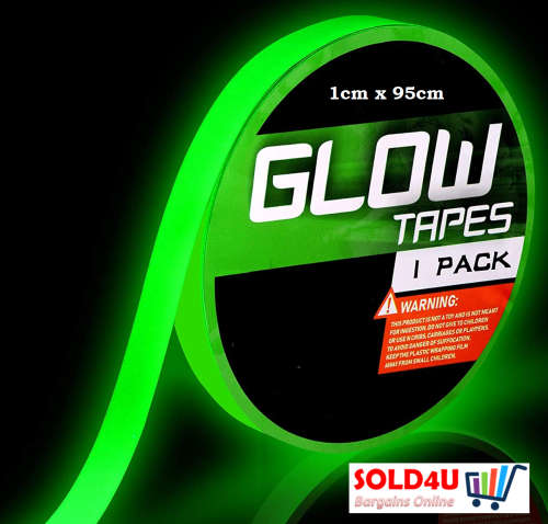 Glow In The Dark Adhesive Tape  1cm wide x 95cm long