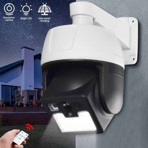 Solar Powered Simulation Monitoring Dummy Camera With Motion Sensor - 44 LED