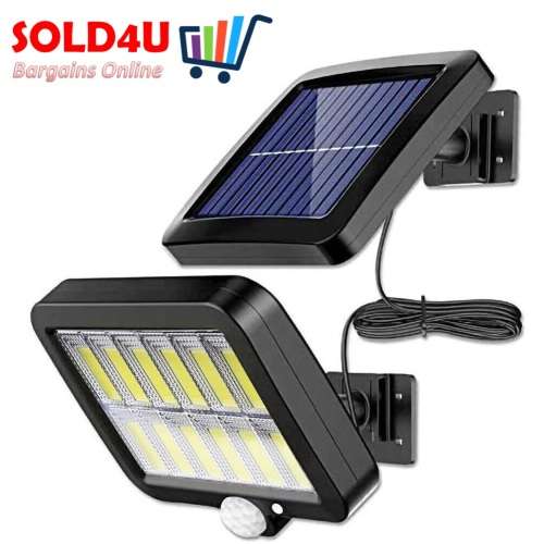 12 COB LED Bright White Solar Light With Solar Panel & Motion Sensor