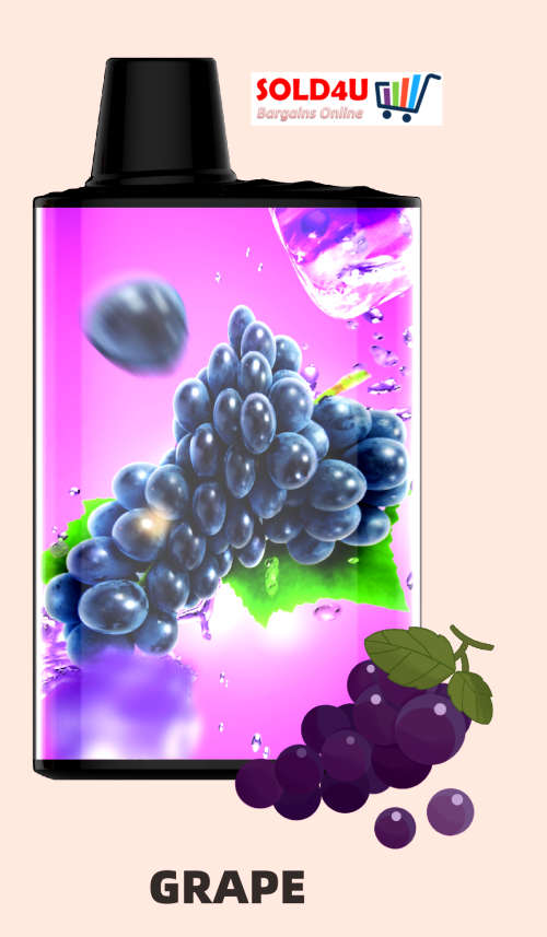 8000 PUFFS Disposable Vape e-cigarette [ Grape Flavour] 500MAh Battery