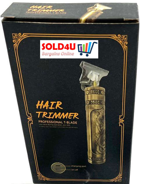 Retro Sytle Professional USB Rechargeable Cordless Electric Hair Clippers Razor Trimmer