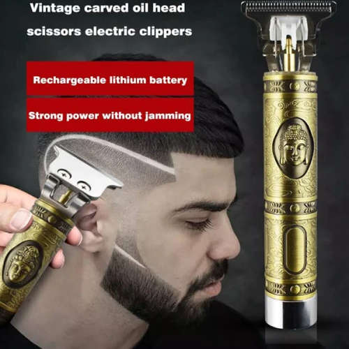 Retro Sytle Professional USB Rechargeable Cordless Electric Hair Clippers Razor Trimmer