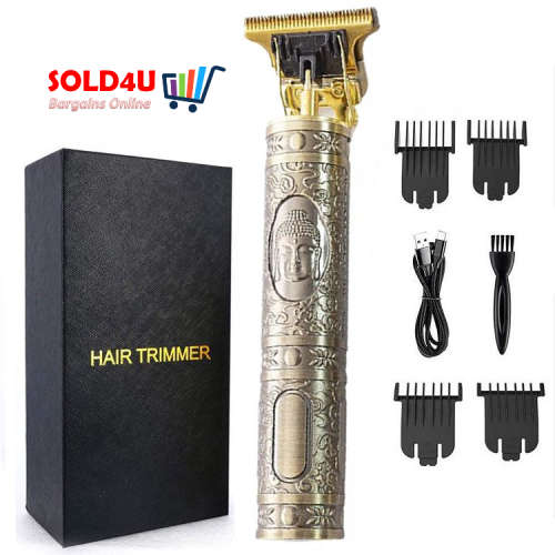 Retro Sytle Professional USB Rechargeable Cordless Electric Hair Clippers Razor Trimmer