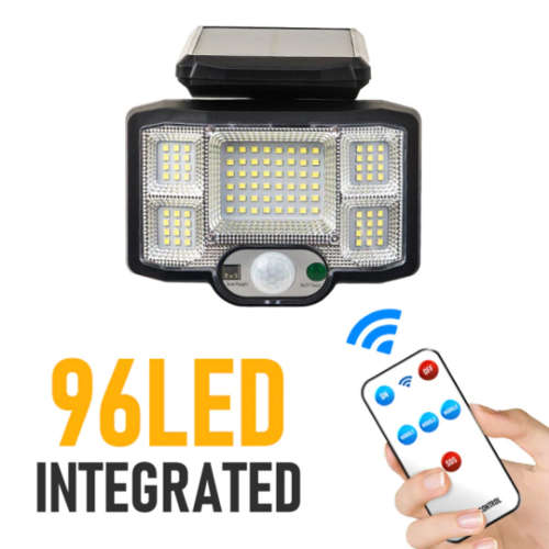 Outdoor Remote Control Solar Lamp 96 LED with Remote
