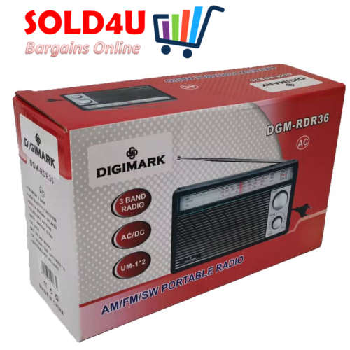 Digimark AM/FM/SW Portable Radio - 3 Band Radio AC/DC