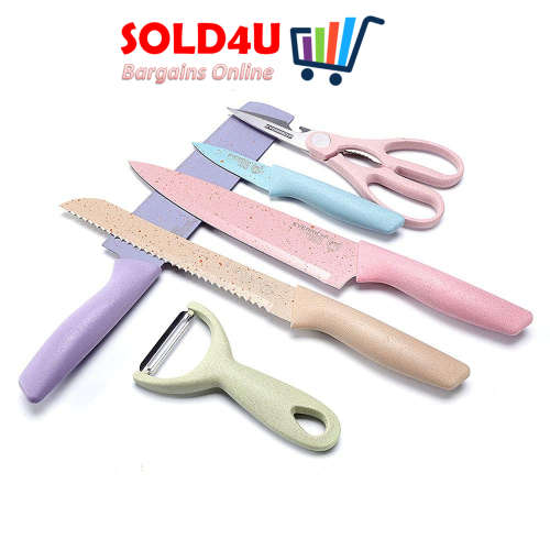 6 Piece Stainless Steel Kitchen Knife Set - Daily use Sharp Knifes