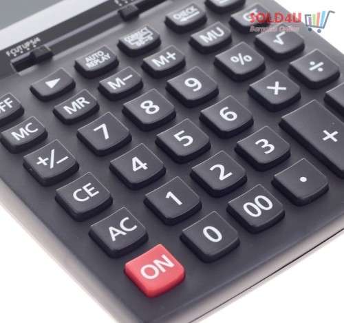 Electronic Calculator - 120 Steps - 12 Digits Check Correct Dual power Solar & battery