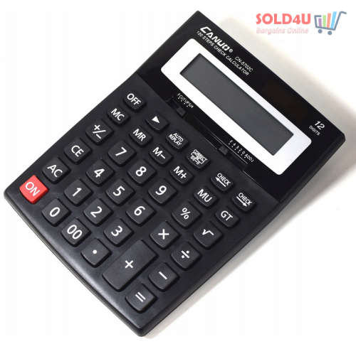 Electronic Calculator - 120 Steps - 12 Digits Check Correct Dual power Solar & battery