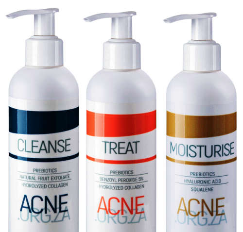 3 STEP KIT - Cleanse, Treat and Moisturise 3 X 100ml [ Acne-org-za Protocol]