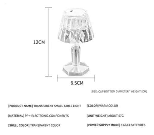 LED Crystal Table lamp, Acrylic Diamond Night Light