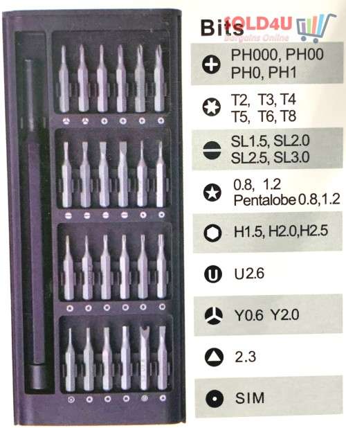 24 in 1 Precision Magnetic Screwdriver Set in case