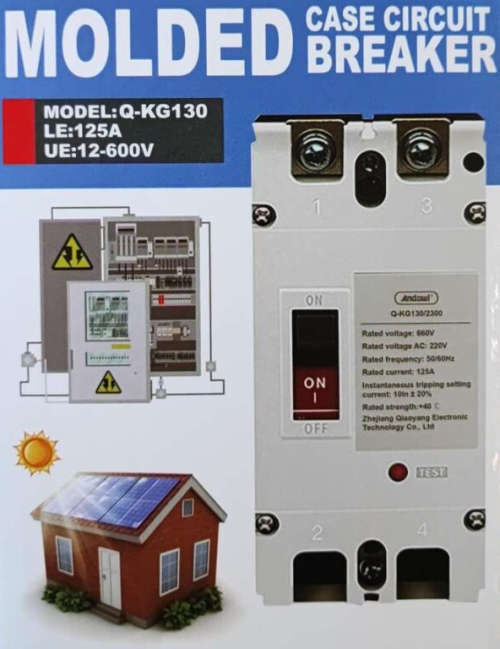 Molded Case Circuit Breaker 125A 660V Surface Mount Double Pole