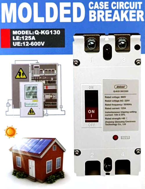 Molded Case Circuit Breaker 125A 660V Surface Mount Double Pole