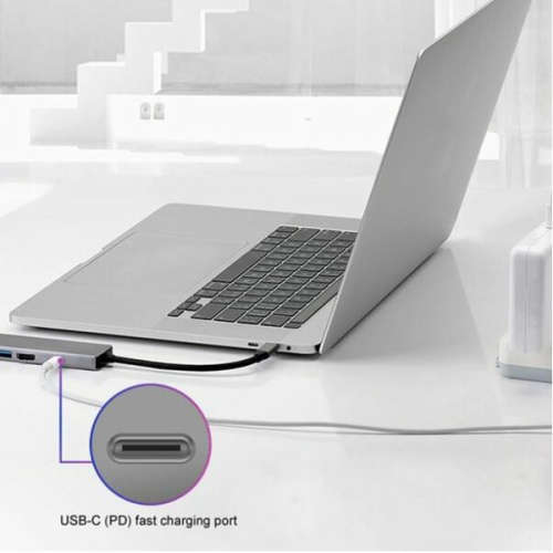 5-in-1 Multi-Port Type-C Hub for Laptops Macbooks 4K HD Output HDMI