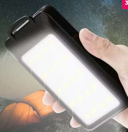 10000mAh Solar Power Bank Compass Dual USB Mobile Phone Fast Charger Battery + LED Light