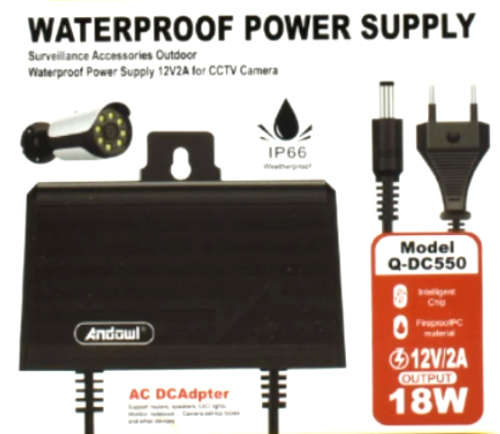 CCTV camera waterproof power supply 12V 2A 18W
