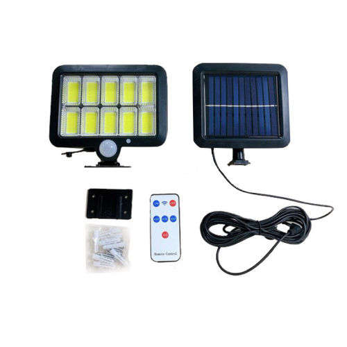 10 COB LED Bright White Solar Light With Solar Panel & Motion Sensor 10-Split