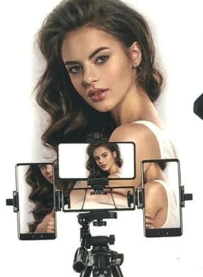 Multi-camera Phone Holder Holds 3 x  Phones