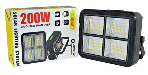 Solar Lighting System 200W with Solar Panel & Flood light