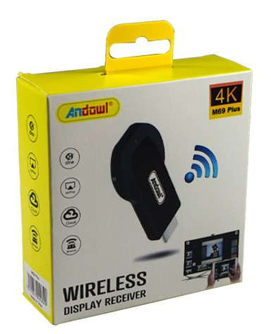 4k Ultra HD Anycast M69 Plus Wireless Phone Screen Mirroring to HDMI Miracast Dongle