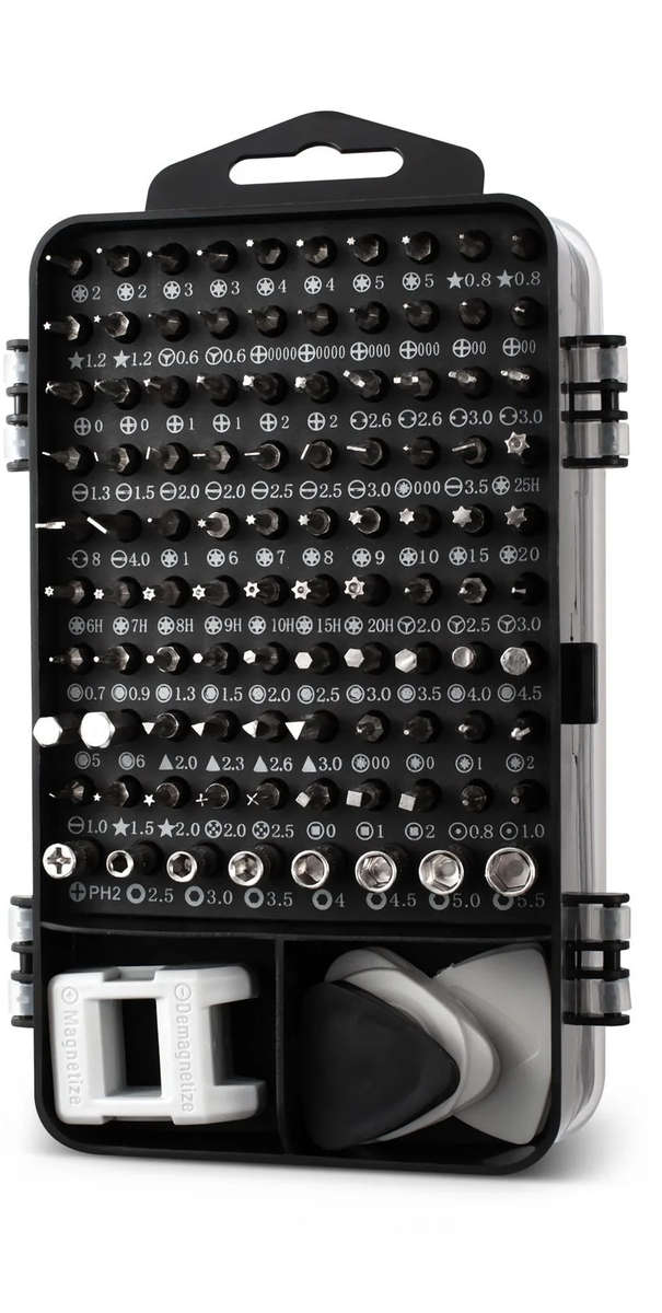 115 Pcs Multipurpose Magnetic Precision Screwdriver Bits & Mini Tool Kit
