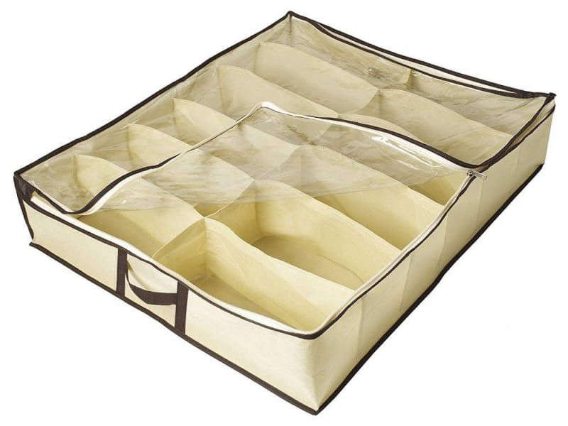 Shoe Box Organizer Closet/Under Bed Storage for 12 Pairs Of Shoes
