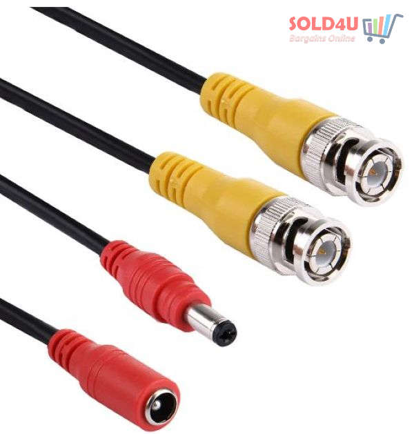 50m CCTV Camera Cable Power & Video Ready Plug and Play [BNC + DC]  50 Meters