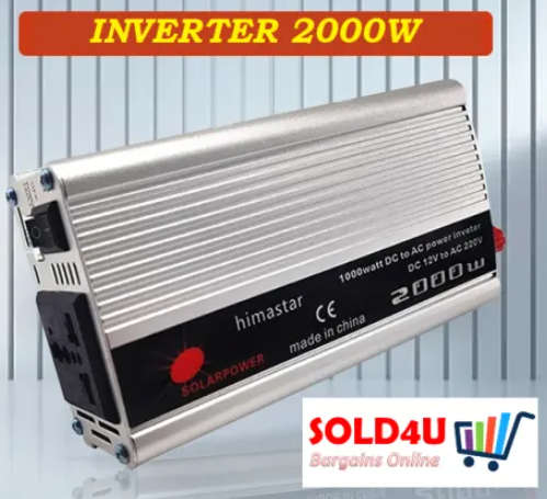 2000 Watts 12v DC to 220v AC Inverter  - 2000W Peak Power 12V Inverter Modified Sinewave