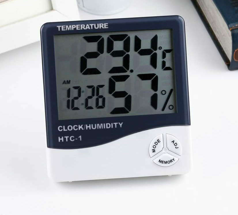 Temperature Humidity Meter And Clock - LED Time Temperature - Very handy