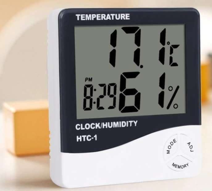 Temperature Humidity Meter And Clock - LED Time Temperature - Very handy