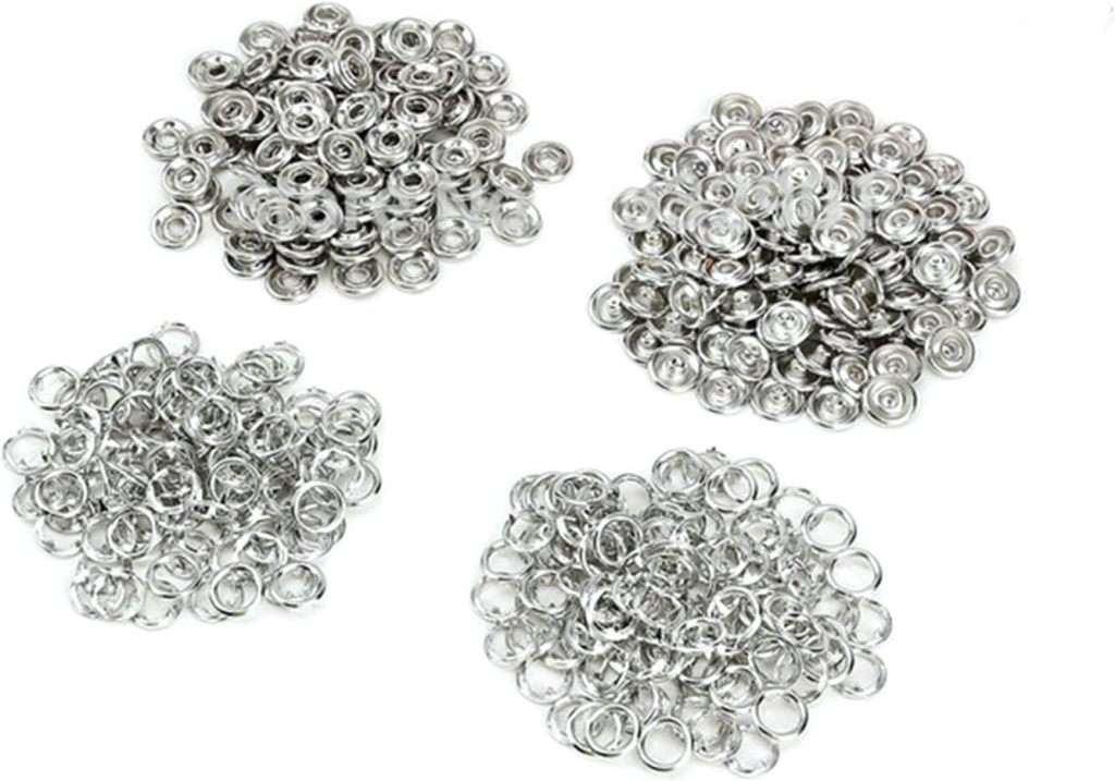100 Piece Snap Button Kit Metal Sewing Prong Rings Buttons Press Studs Pliers Snap Craft Fasteners