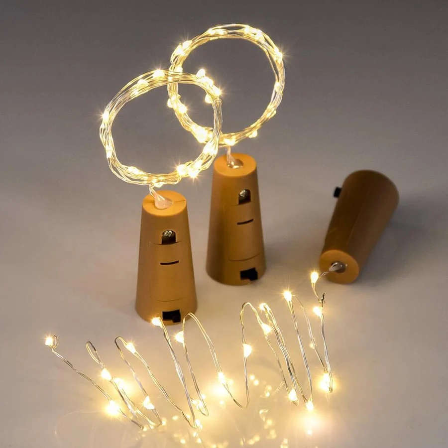 LED Mini Soft Decoration Ambient Light String 2m - LED Cork String Lights