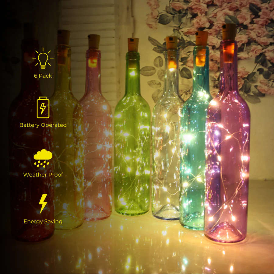 LED Mini Soft Decoration Ambient Light String 2m - LED Cork String Lights