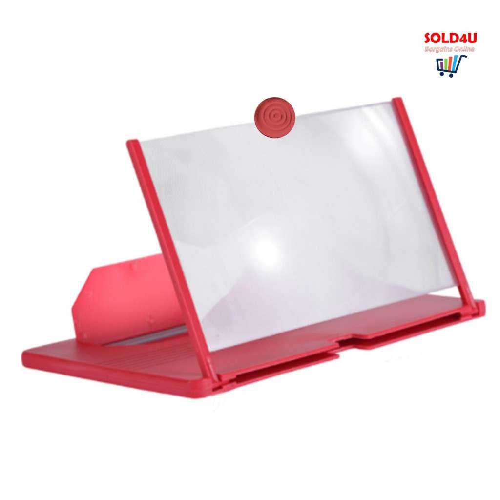Pull-Out Mobile Phone Screen Magnifier 3D Desktop Stand
